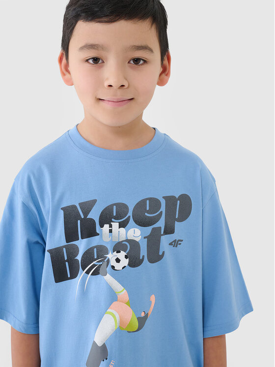 4F 4F T-Shirt 4FJASAW24TTSHM2596-032S Granatowy Oversize