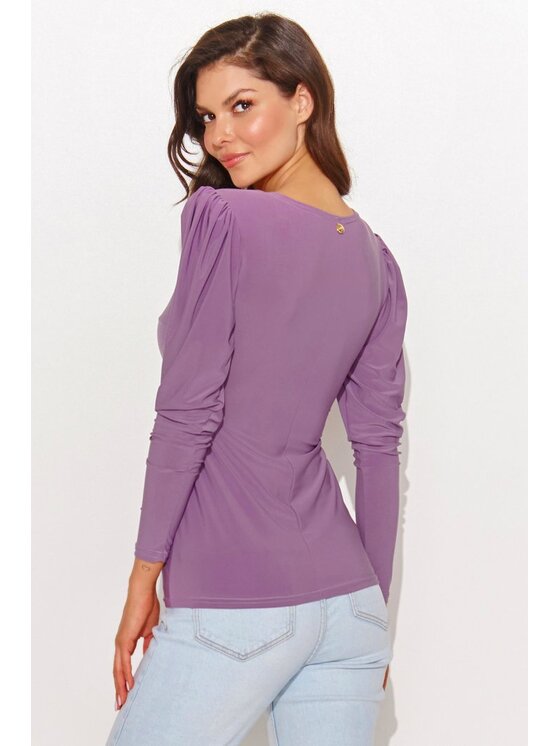 Numinou Numinou Bluzka NU461 Fioletowy Regular Fit