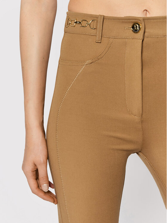 Elisabetta Franchi Elisabetta Franchi Παντελόνι υφασμάτινο PA-011-16E2-V360 Καφέ Slim Fit