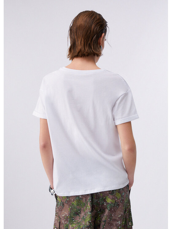 Liu Jo Liu Jo T-shirt WA6372JS923P9444 Bianco Regular Fit