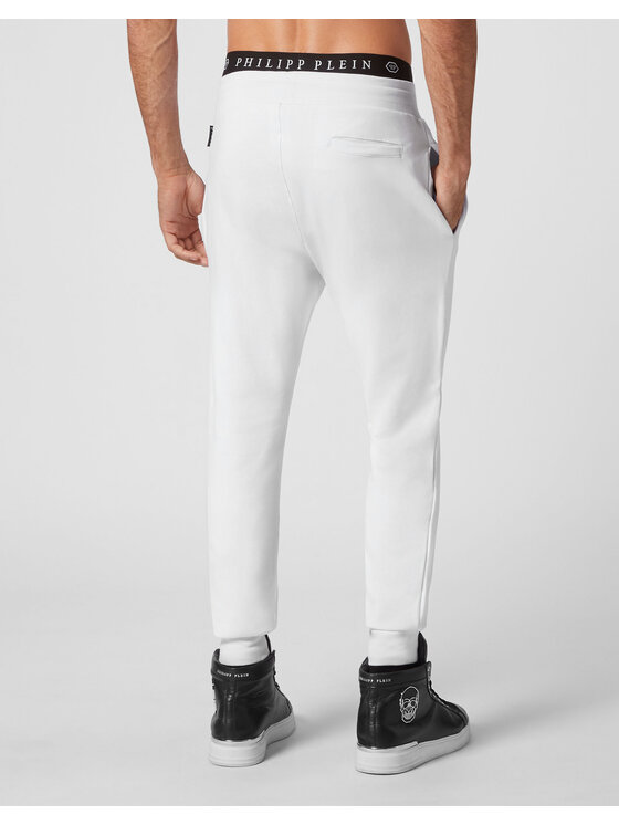 PHILIPP PLEIN PHILIPP PLEIN Joggery 3247 Biały Jogger Fit