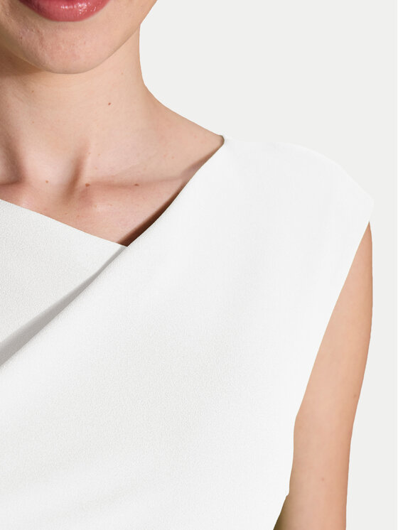 Swing Swing Kokteilinė suknelė 5AI16700 Balta Slim Fit