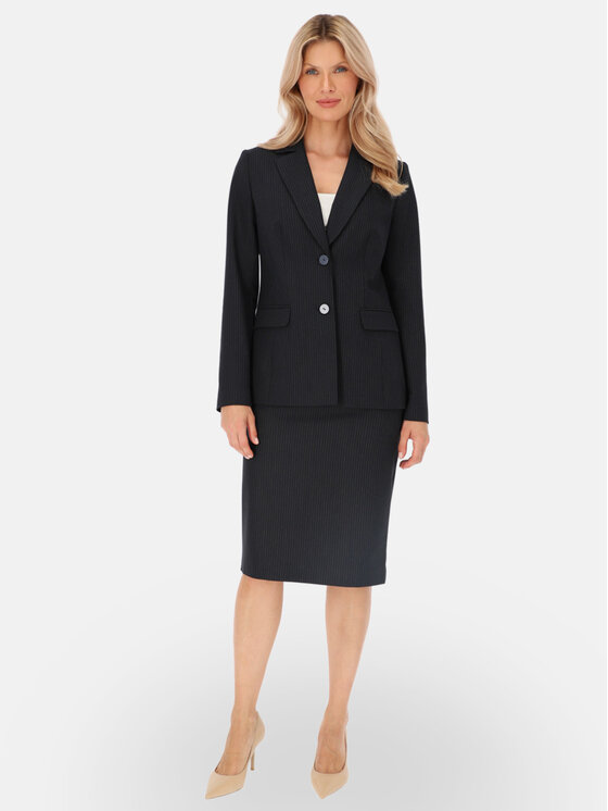 Potis & Verso Potis & Verso Marynarka Liza Granatowy Regular Fit
