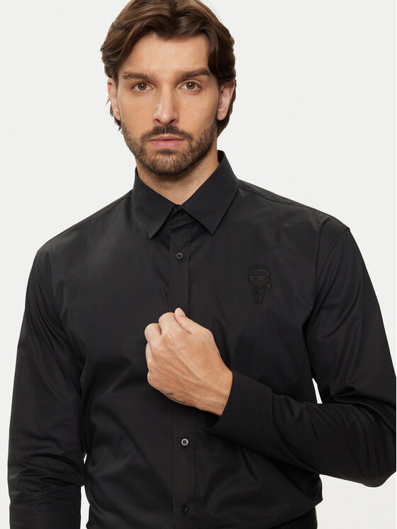 KARL LAGERFELD KARL LAGERFELD Ing 605951 544600 Fekete Regular Fit