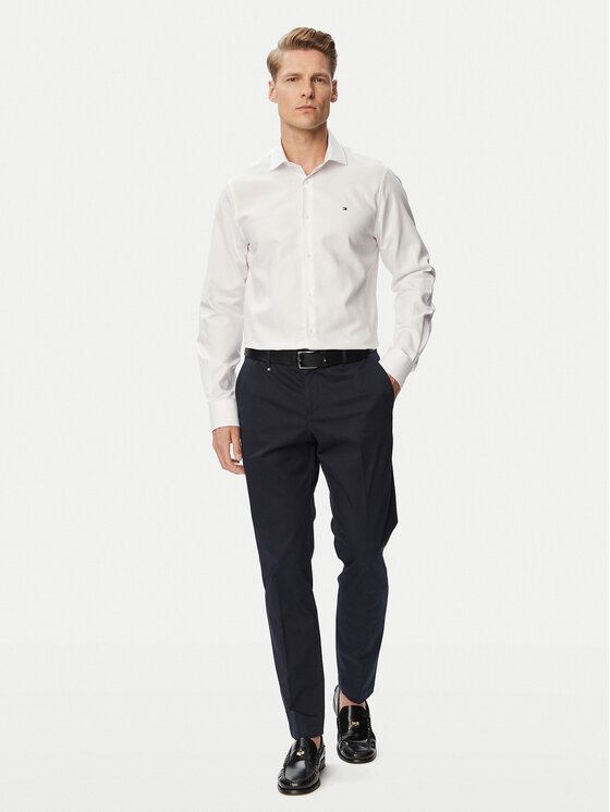 Tommy Hilfiger Tommy Hilfiger Πουκάμισο MW0MW43747 Λευκό Slim Fit