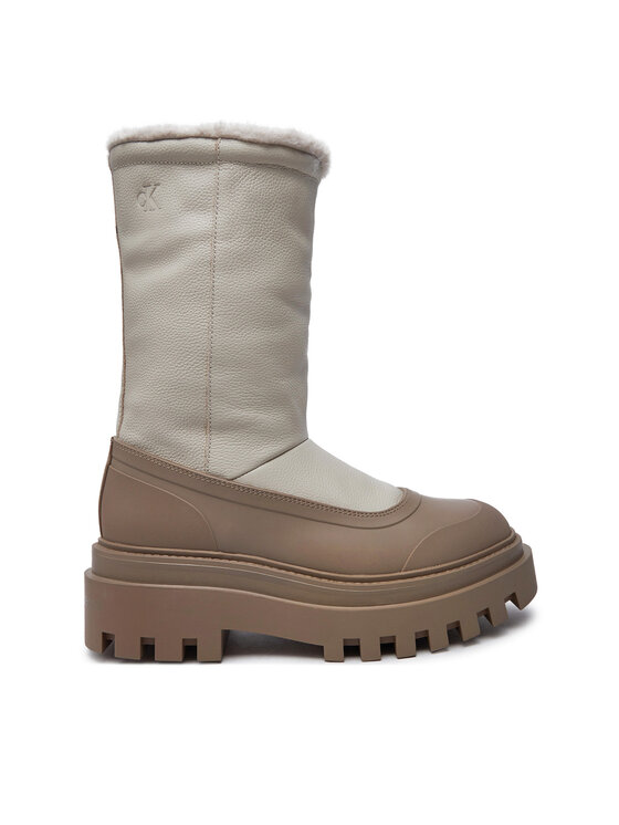 Calvin Klein Jeans Stivali da neve Flatform Chelsea Boot Padded YW0YW01558 Beige, taglia : 40