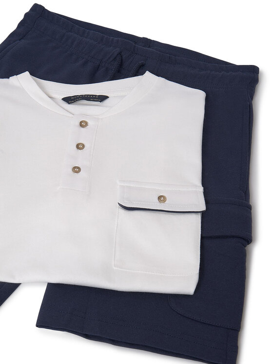 Mayoral Mayoral Komplekti kuuluvad t-särk ja šortsid 6676 Tumesinine Regular Fit