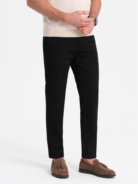 Ombre Ombre Chino kalhoty OM-PACP-0191 Černá Regular Fit