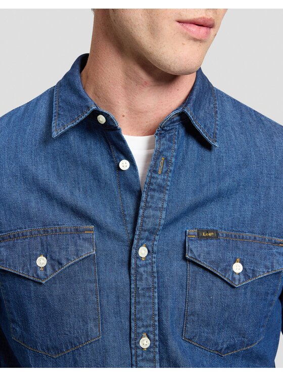 Lee Lee Koszula REGULAR SHIRT Niebieski Regular Fit