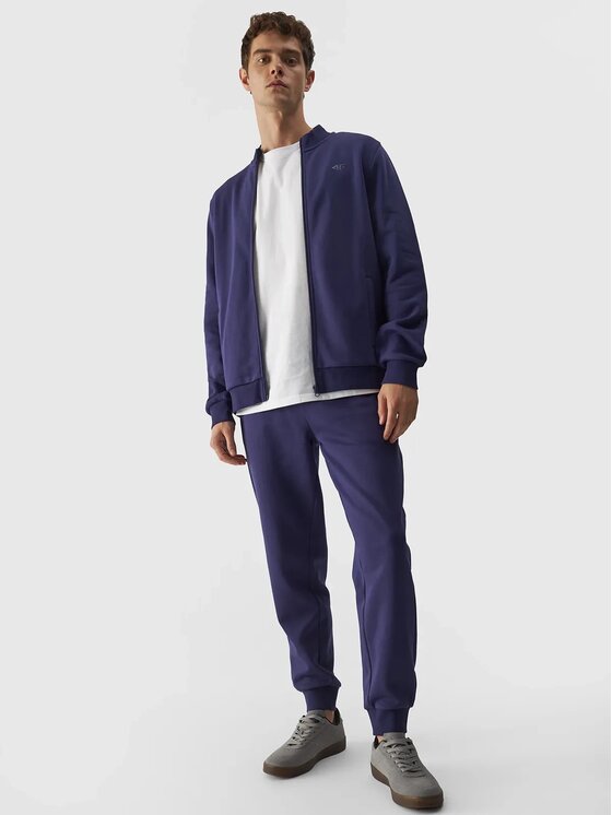 4F 4F Teplákové kalhoty 4FWMM00TTROM0943-31S Tmavomodrá Regular Fit
