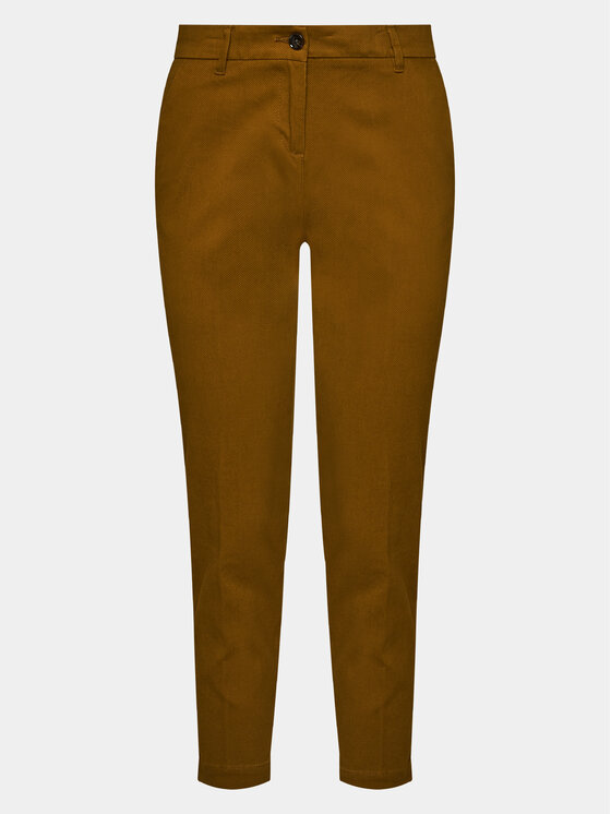 Sisley Sisley Chinosy 48M855BK7 Brązowy Slim Fit