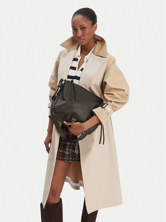 PINKO Kabelka Hobo Zip Around Classic Ai 25-26 PLTT 105113 A0QO Zelená
