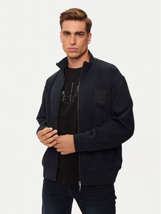 Armani Exchange Mikina 6DZMJJ ZJ4XZ 1510 Tmavomodrá Regular Fit