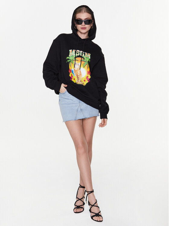 MSGM MSGM Суитшърт 3441MDM214 237000 Черен Relaxed Fit