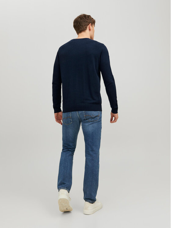 Jack & Jones Jack & Jones Sweter Emil 12208364 Granatowy Regular Fit