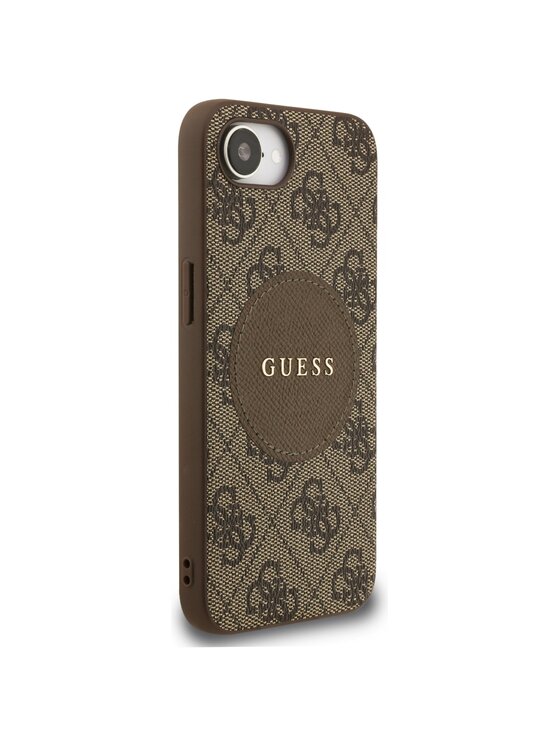 Guess Guess Etui na telefon iPhone 16e Brązowy