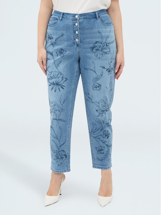 Fiorella Rubino Fiorella Rubino Jeansy P468T205280N024 Turkusowy Regular Fit