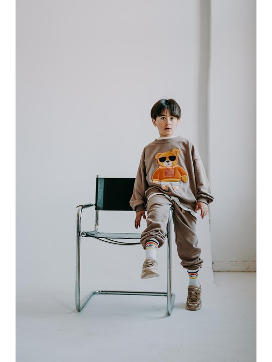 Bejbi Story Bejbi Story Bluza Bluza oversize Barry Teddy Brązowy Oversize