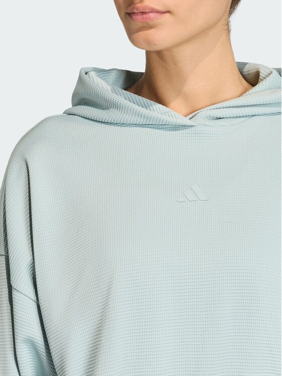 adidas adidas Bluza Yoga Cover-Up Zielony Loose Fit