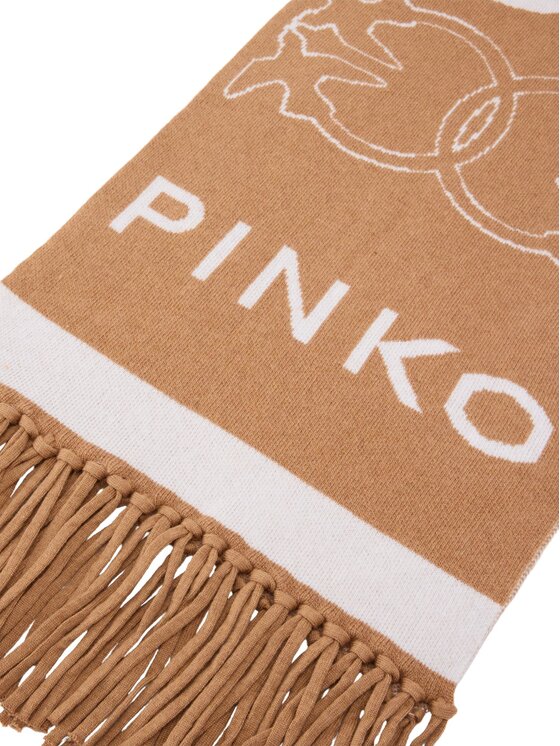PINKO PINKO Sciarpa Svezia sciarpa jacquard logo Beige
