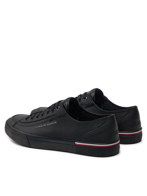 Tommy Hilfiger Tommy Hilfiger Sneakersy Corporate Vulc Leather FM0FM04953 Čierna