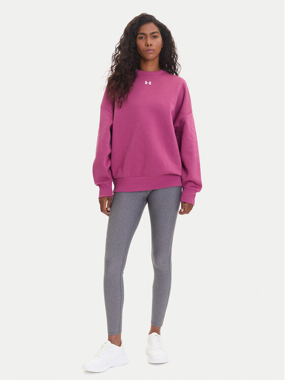 Under Armour Under Armour Majica dugih rukava Ua Rival 1386463 Ružičasta Oversize