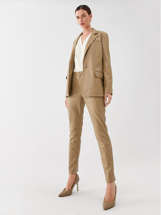 TWINSET TWINSET Marynarka 232TP2901 Beżowy Regular Fit