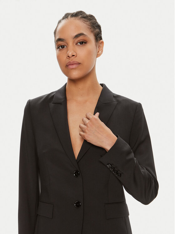 BOSS Boss Švarkas Juleah 50490035 Juoda Regular Fit