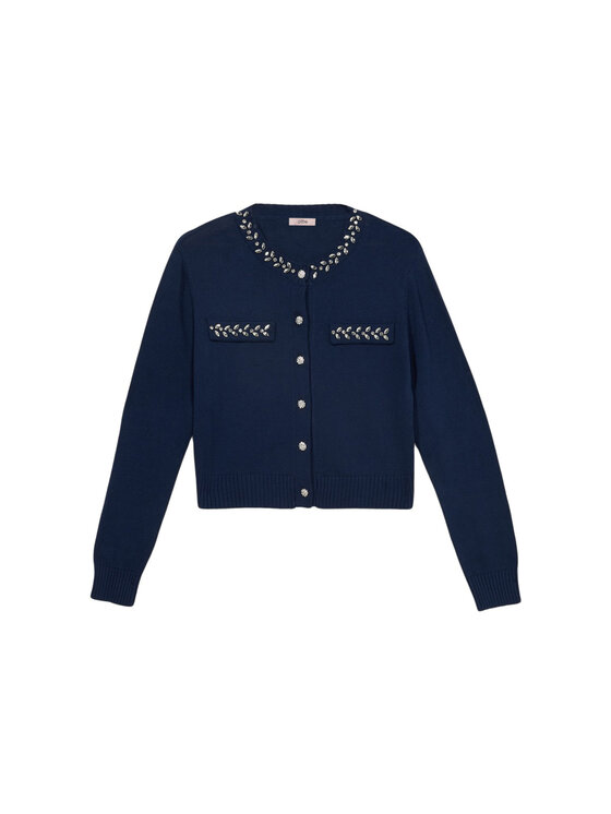 Oltre Oltre Cardigan M361J005101N034 Blu Slim Fit