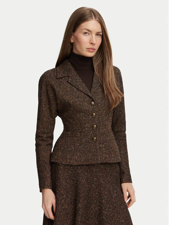 Luisa Spagnoli Luisa Spagnoli Pintsak Svolta 543937 Tumepruun Cropped Fit