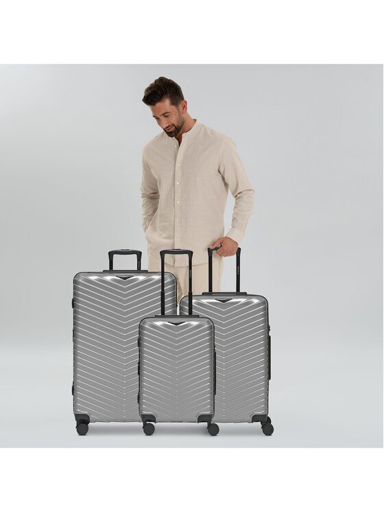 Redolz Redolz Komplet walizek 301086 Srebrny