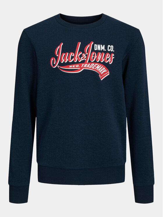 Jack&Jones Junior Džemperis ar kapuci Logo 12249309 Tumši zils Standard Fit