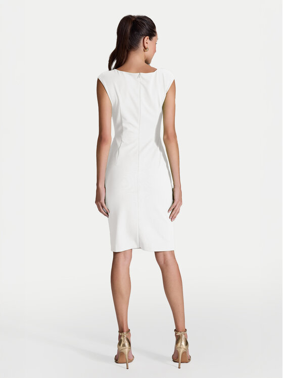 Swing Swing Sukienka koktajlowa 5AI16700 Biały Slim Fit