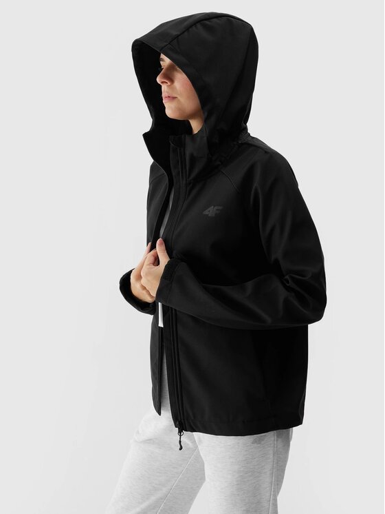 4F 4F Softshellová bunda 4FWSS24TSOFF216-20S Čierna Regular Fit