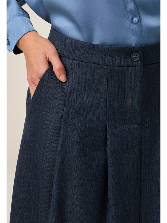 Oltre Oltre Spódnica midi 1012R001568N0Z4 Niebieski A-Line Fit