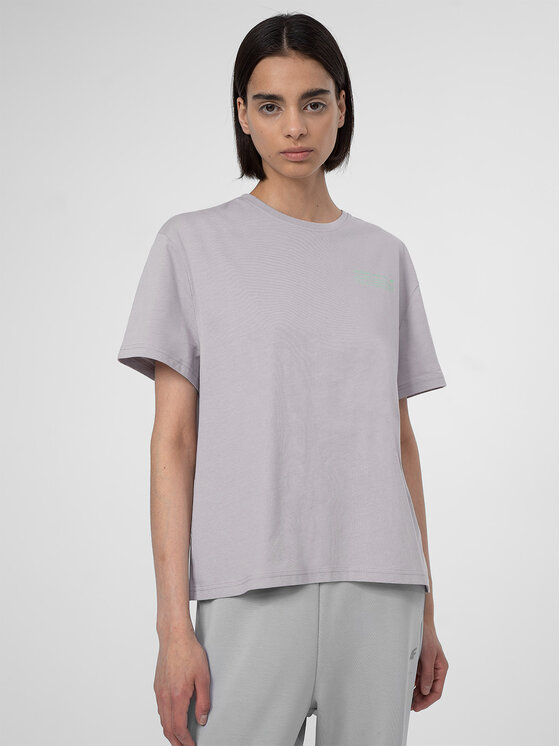 4F 4F T-shirt 4FSS23TTSHF344 Grigio Relaxed Fit