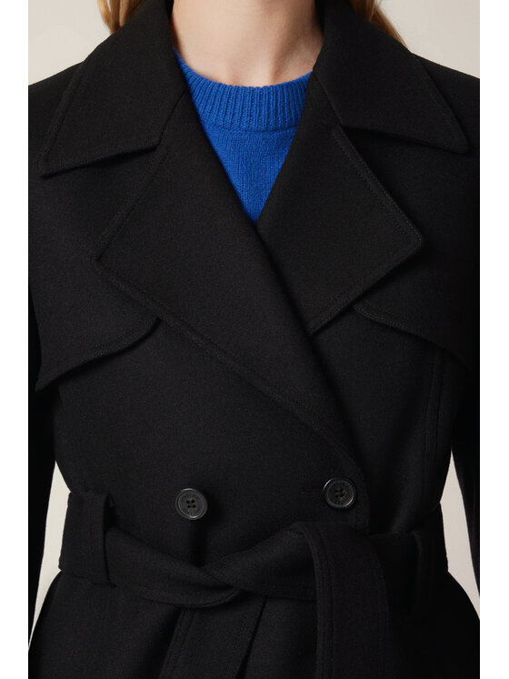 Lancerto Lancerto Płaszcz Mistelle PC073225000011 Czarny Regular Fit