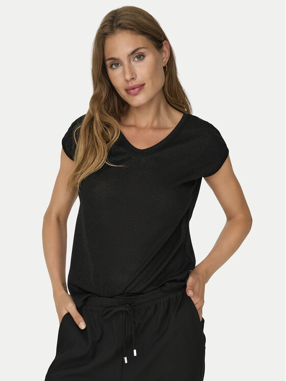 ONLY ONLY T-Shirt Silvery 15136069 Czarny Loose Fit