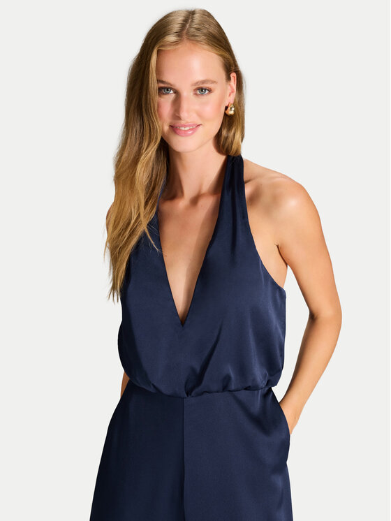Hey Kyla Hey Kyla Kombinezon 3AJ002HK Granatowy Wide Leg