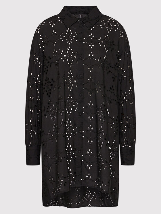 YAS YAS Hemd Riveri 26024730 Schwarz Relaxed Fit