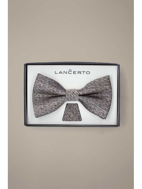 Lancerto Lancerto Komplet mucha i poszetka Mucha Beżowa MU090126000022 Beżowy