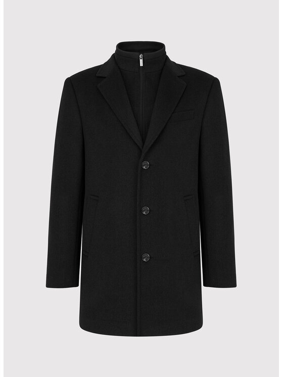 Pako Lorente Pako Lorente Płaszcz zimowy P25WF-7X-017 Czarny Classic Fit