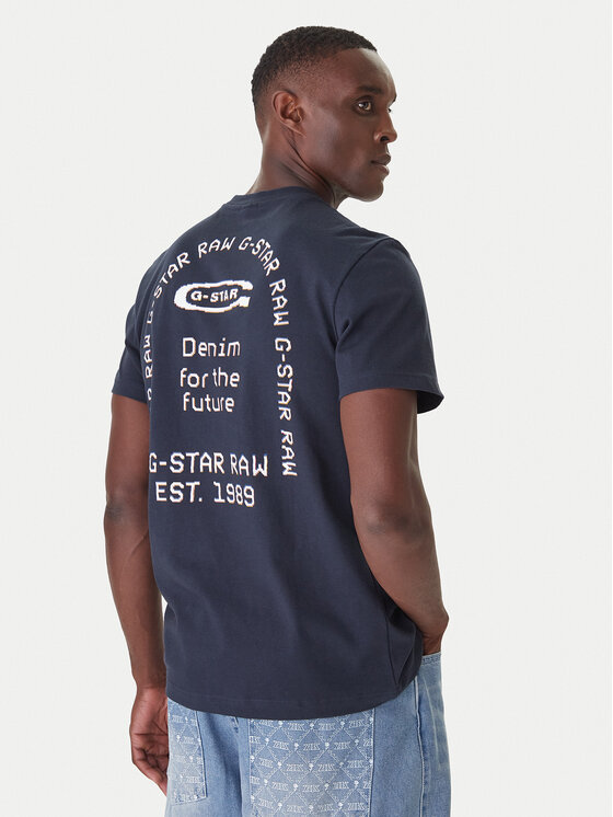 G-Star Raw G-Star Raw T-Shirt Back Gr Arch D26047-C336 Černá Regular Fit