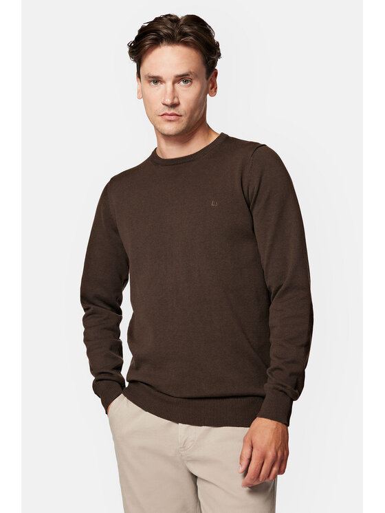 Lancerto Lancerto Sweter Morey SW073223000018 Brązowy Regular Fit