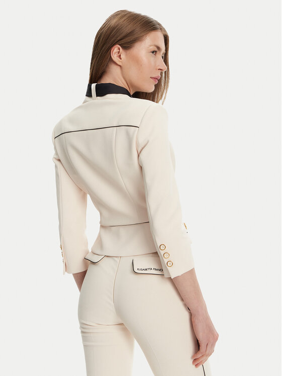 Elisabetta Franchi Elisabetta Franchi Sacou GI-T51-51E2-V560 Écru Regular Fit