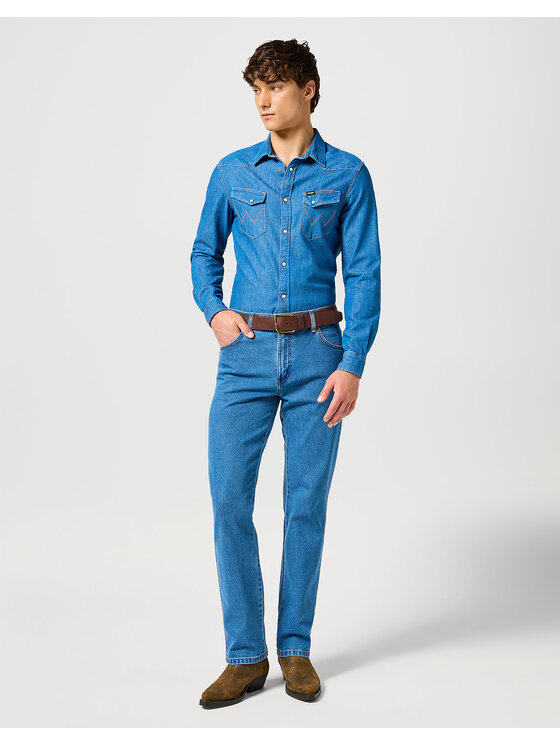 Wrangler Wrangler Cintura da uomo FULL GRAIN Marrone