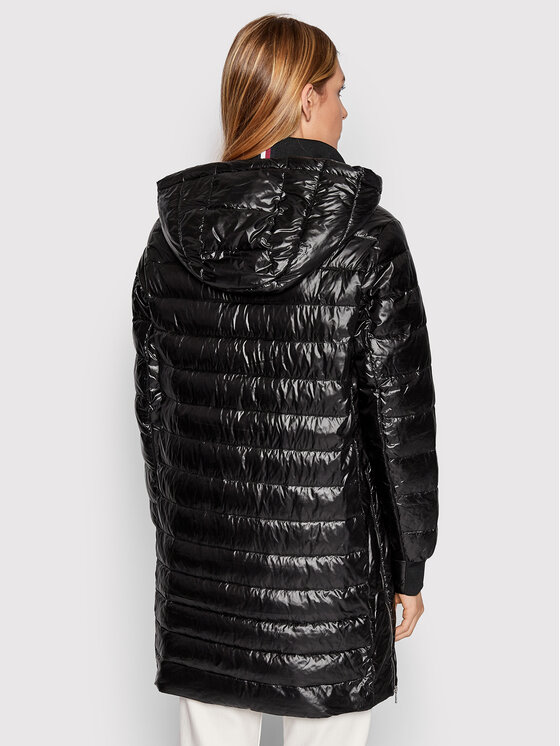 Tommy Hilfiger Tommy Hilfiger Übergangsjacke Sporty Sorona Side Zip WW0WW35089 Schwarz Relaxed Fit
