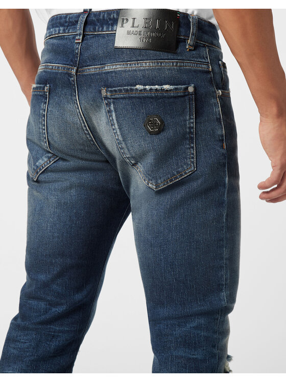 PHILIPP PLEIN PHILIPP PLEIN Jeansy 25917 Modrá Straight Leg