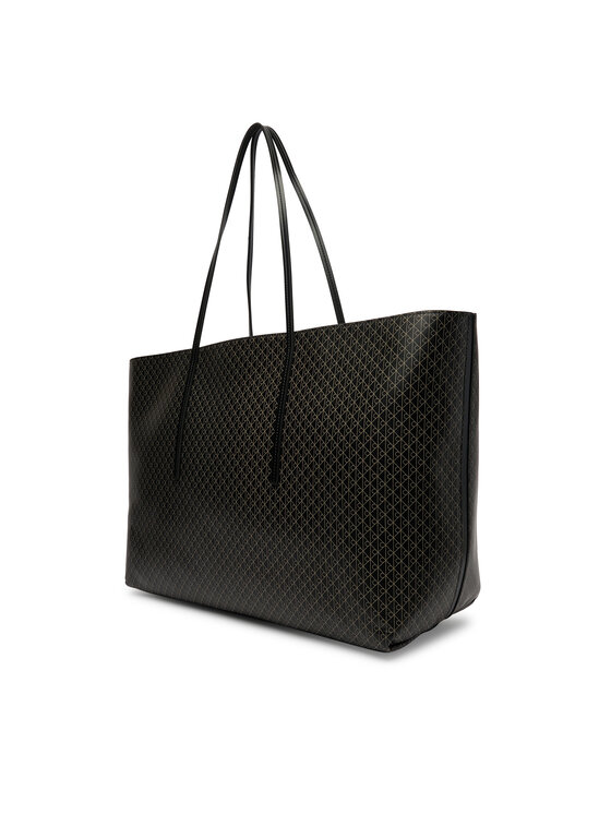 Calvin Klein Calvin Klein Kabelka Emblem Aop Large Tote W/ Pouch LV04F3364G Čierna