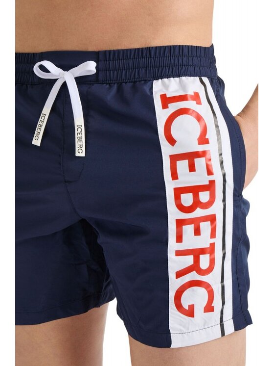 Iceberg Iceberg Szorty kąpielowe ICE2MBM02 Granatowy Regular Fit
